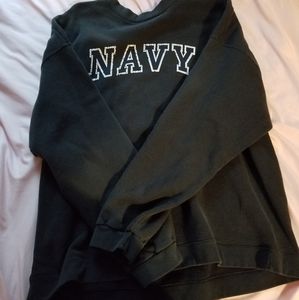 black navy crewneck